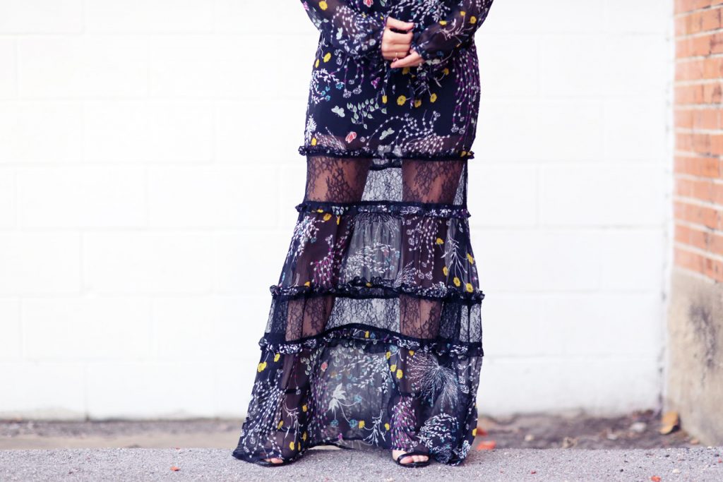 Hilary Kennedy Blog: // Black Lace Floral Maxi Dress + Vitamin C for Fine Lines