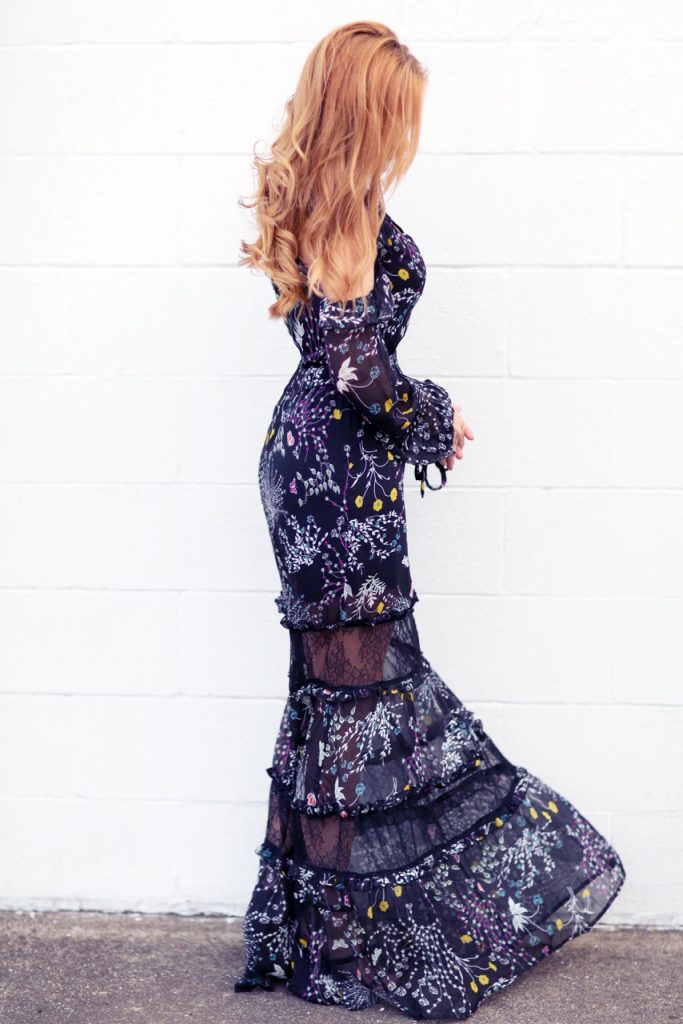 Hilary Kennedy Blog: // Black Lace Floral Maxi Dress + Vitamin C for Fine Lines