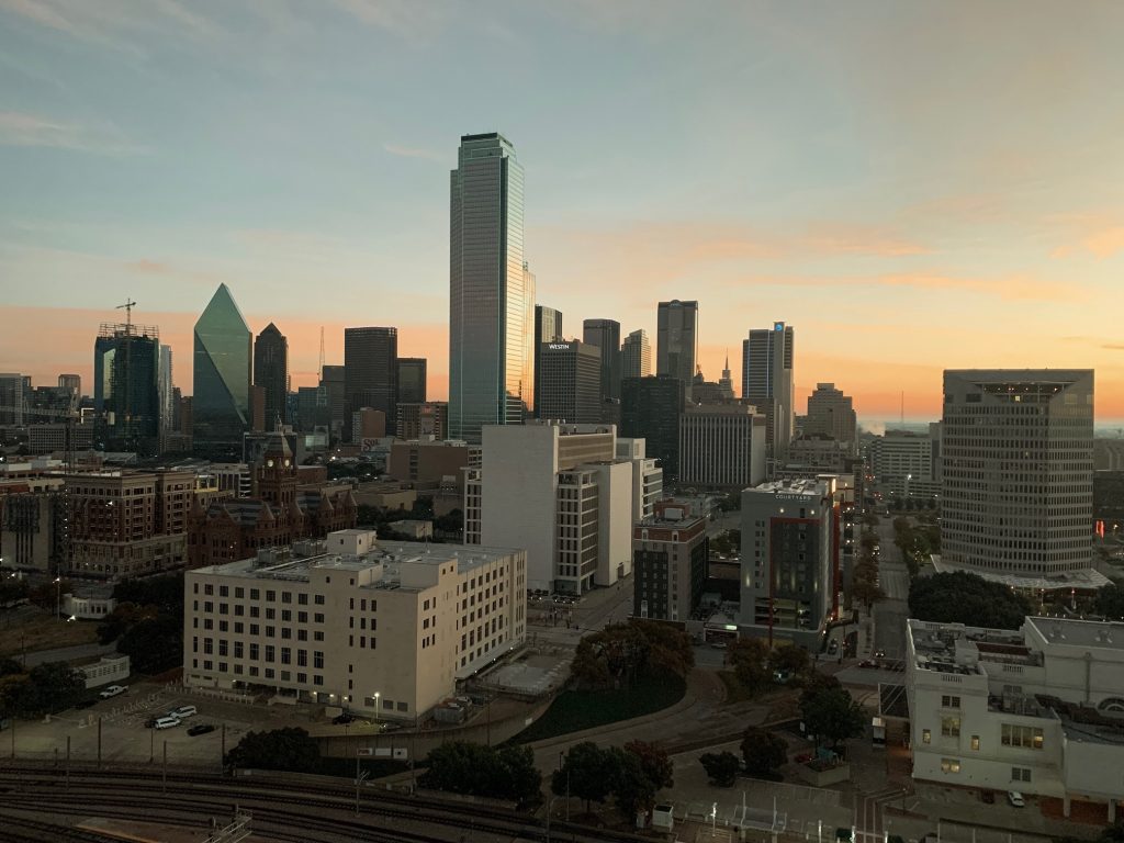 Dallas morning skyline